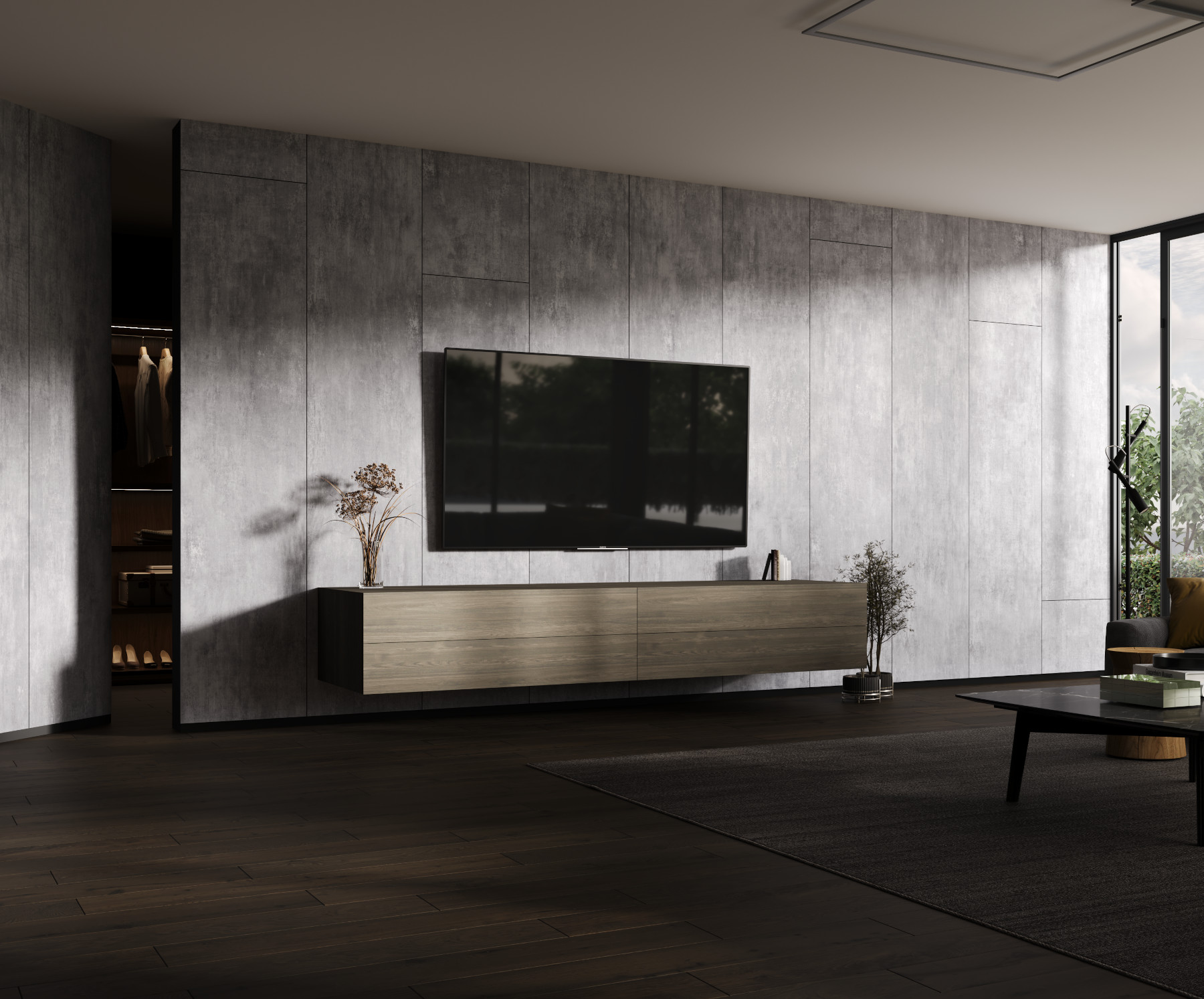 Väggpanel Ljusgrå Concrete 8